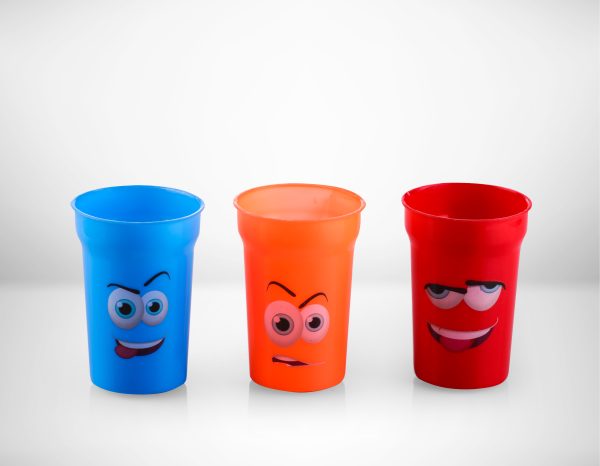 smiley cup -set of 3