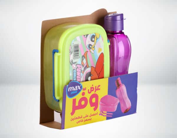 Set of Lunch Box+ Bottle Very practical design and elegant colors. High quality BPA free material .