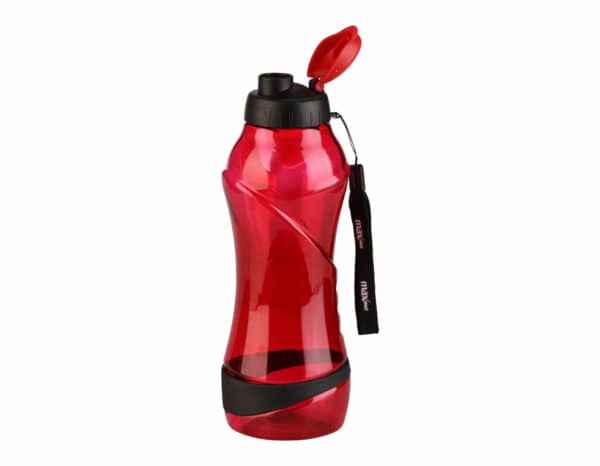 An elegant water bottle with an attractive design.
The design developed for great an experience and comfortable to hold.
Sealed to prevent water leakage.
Plastic Bottle Made from high quality BPA free material.
Dishwasher safe for easy cleaning, freezer safe.