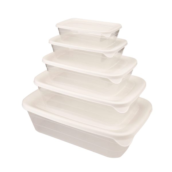 Rectangular food container set of 5 pc