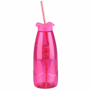 Eco Straw bottle - بينك
